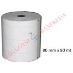 ROTOLO CARTA TERMICA PER REGISTRATORI DI CASSA E STAMPANTI TERMICHE 80X80